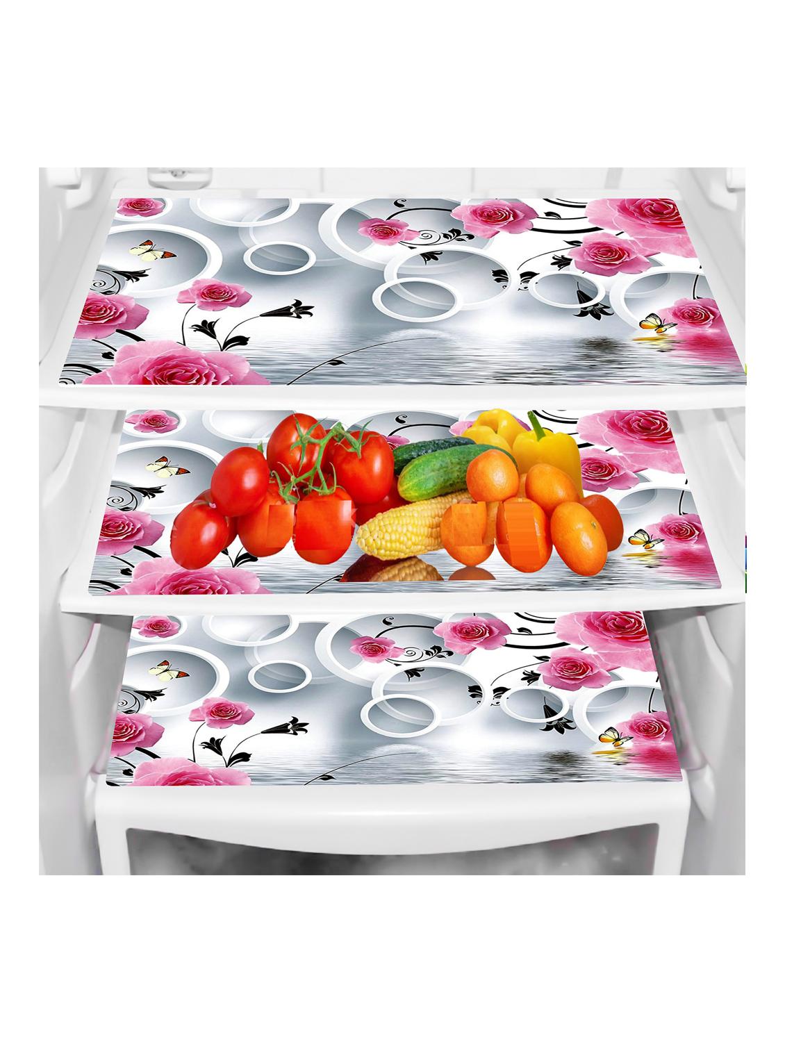 rectangular pack of 6 table placemat (pink, pvc) - 21319094 - Standard Image - 2