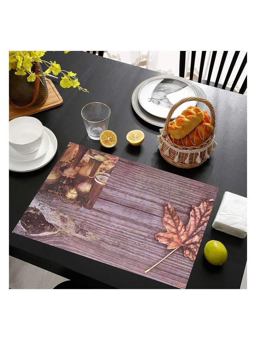 rectangular pack of 6 table placemat (beige, pvc) - 21319098 -  Standard Image - 2