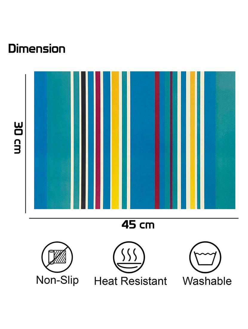 rectangular pack of 6 table placemat (blue, multicolor, pvc) - 21319108 - Standard Image - 2