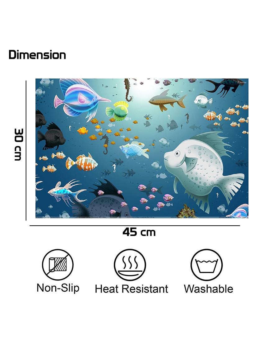 rectangular pack of 6 table placemat ( blue, pvc) - 21319109 - Standard Image - 2