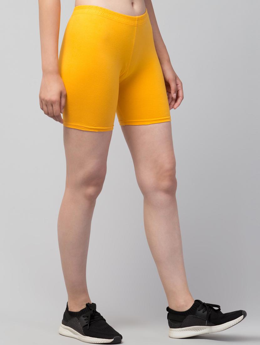 women solid mid rise active wear shorts - 21319324 - Standard Image - 2