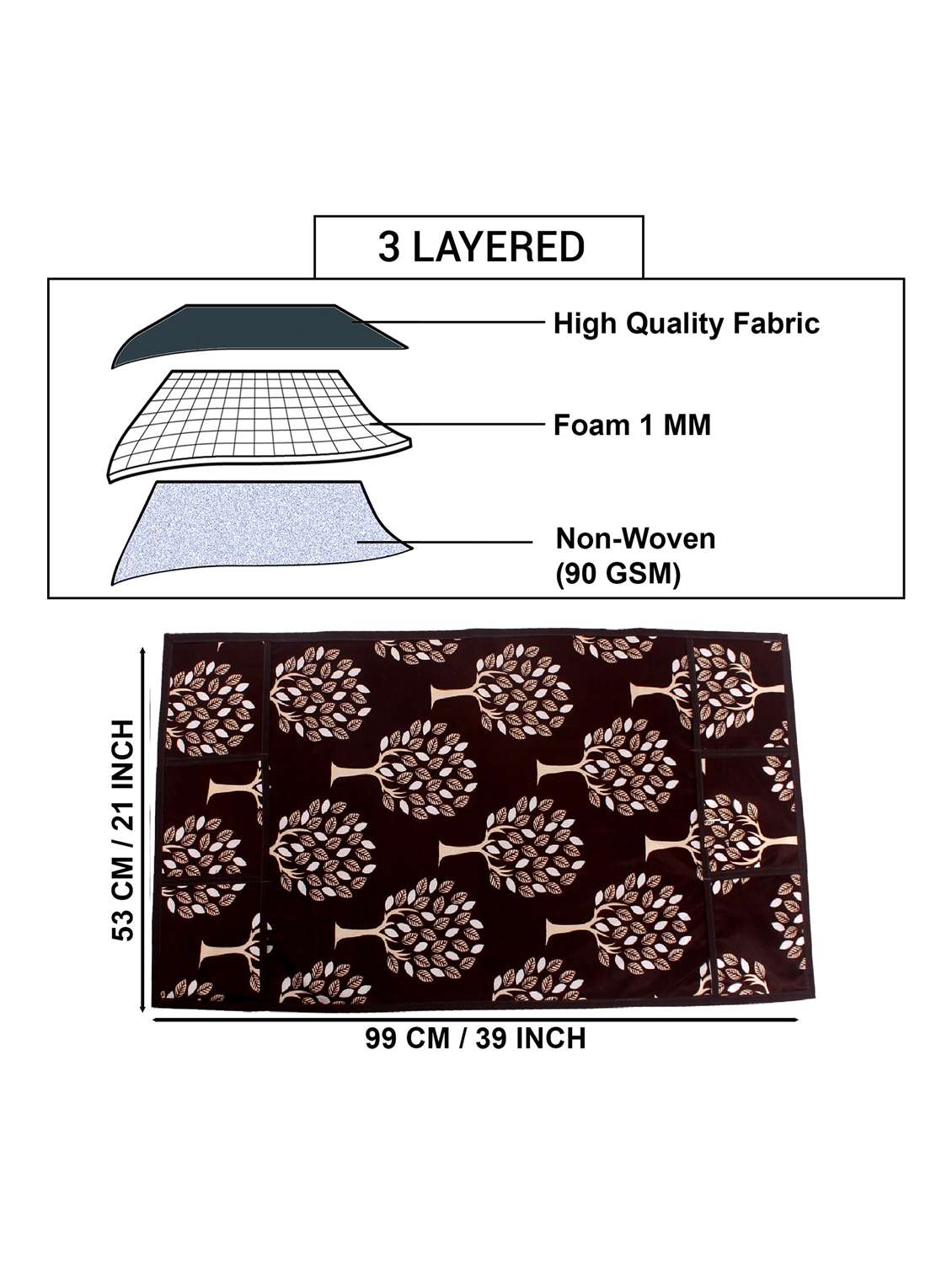 set of printed fridge mats with top cover - 21319645 -  Standard Image - 2