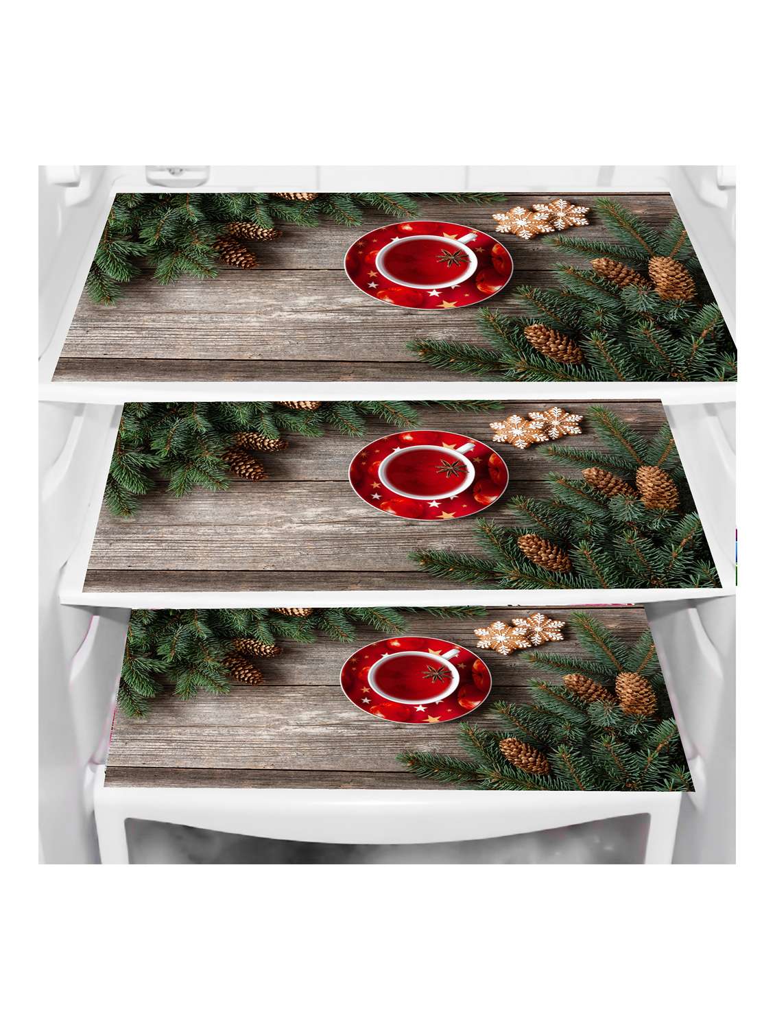 set of printed fridge mats with top cover - 21319877 -  Standard Image - 2