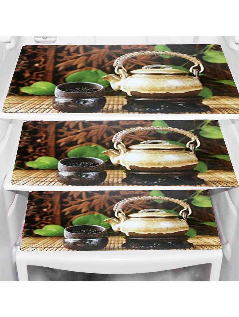 set of printed fridge mats with top cover - 21320026 -  Standard Image - 2