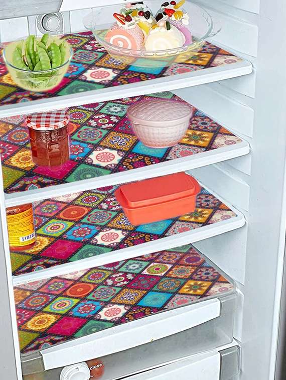 set of printed fridge mats with cover - 21320086 -  Standard Image - 2