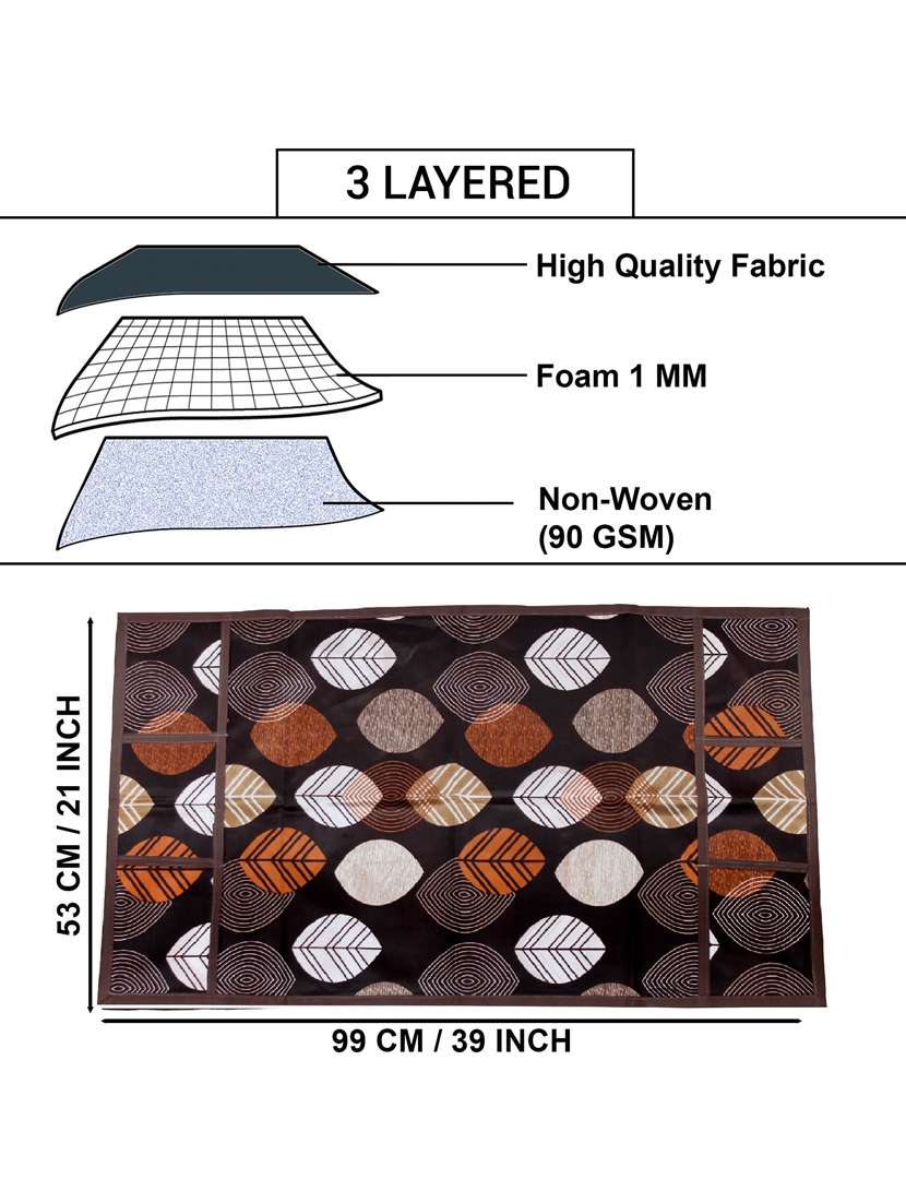 set of printed fridge mats with top cover - 21320137 -  Standard Image - 2