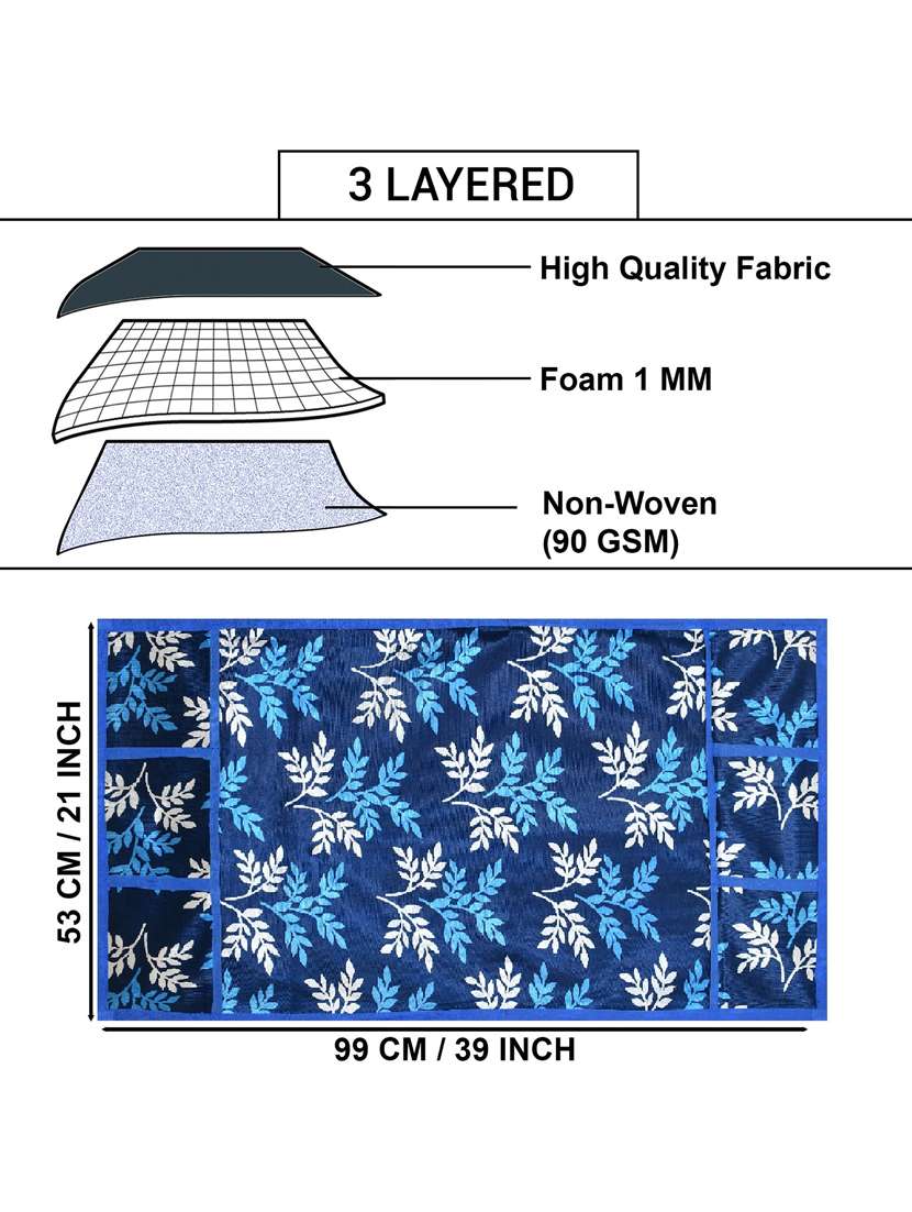 set of printed fridge mats with top cover - 21320207 -  Standard Image - 2