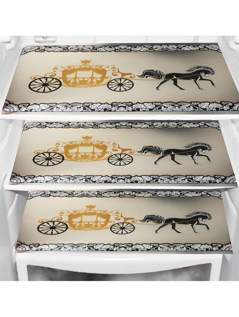 set of printed fridge mats with top cover - 21320229 -  Standard Image - 2