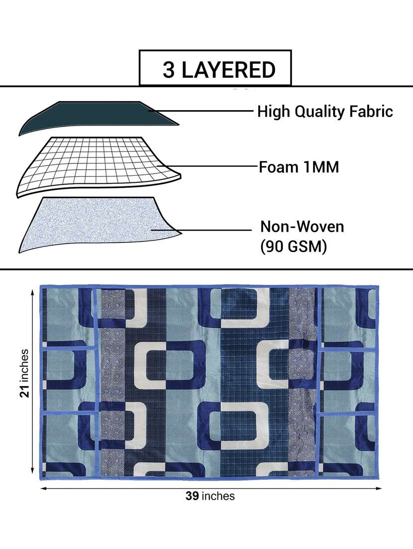 set of printed fridge mats with top cover - 21320309 -  Standard Image - 2