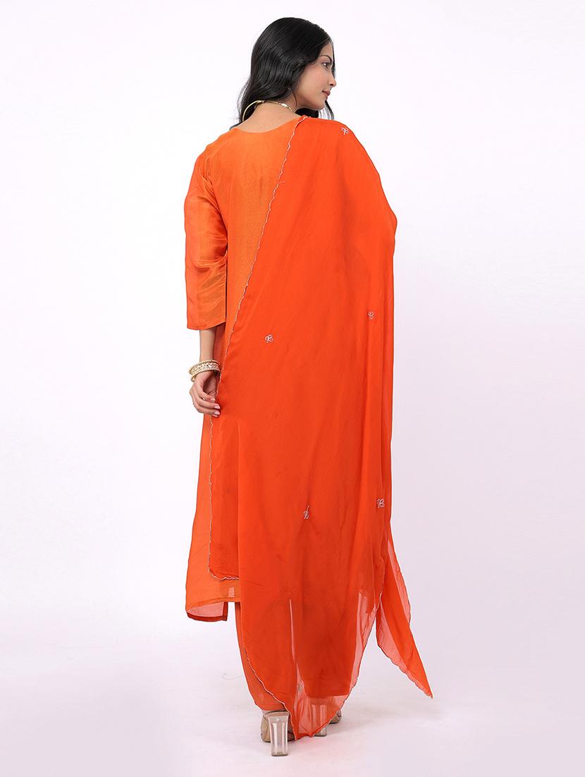 orange viscose suit set - 21320596 - Standard Image - 2