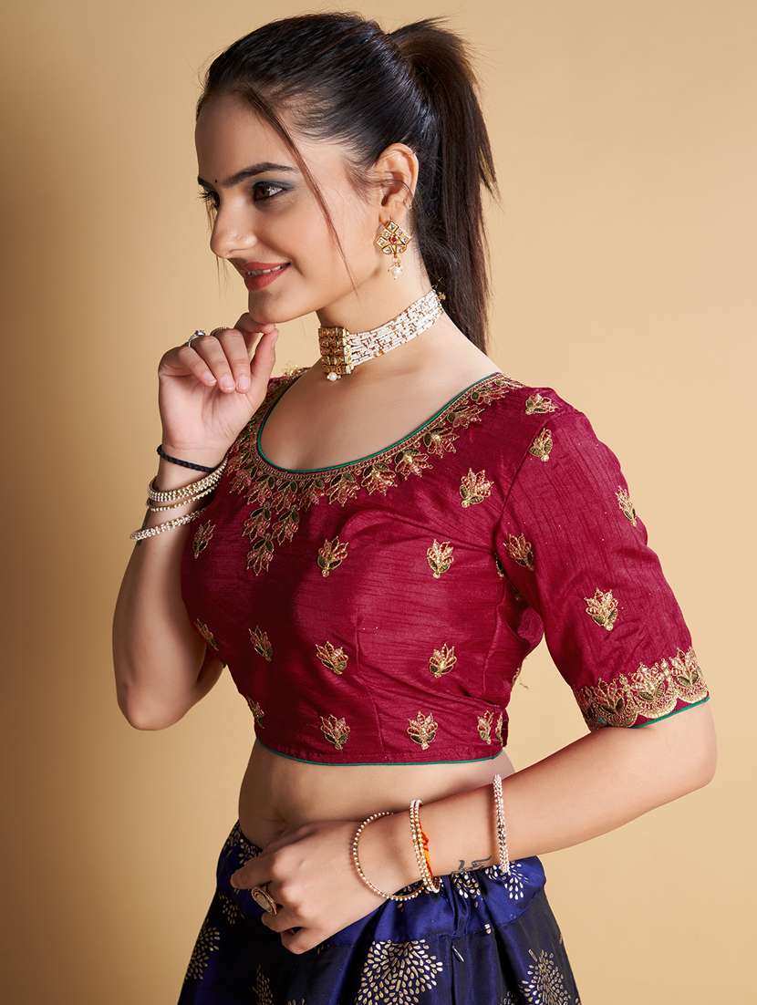 women stitched embroidered blouse - 21320813 -  Standard Image - 2