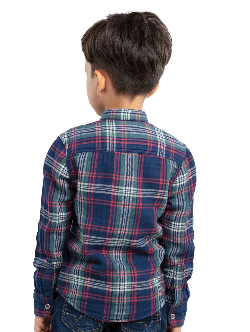 boys checks casual shirt - 21321803 - Standard Image - 2