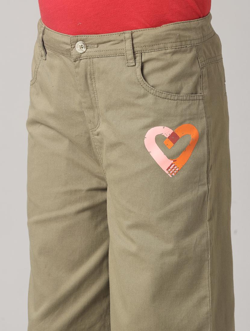 green cotton casual trouser - 21322061 - Standard Image - 2
