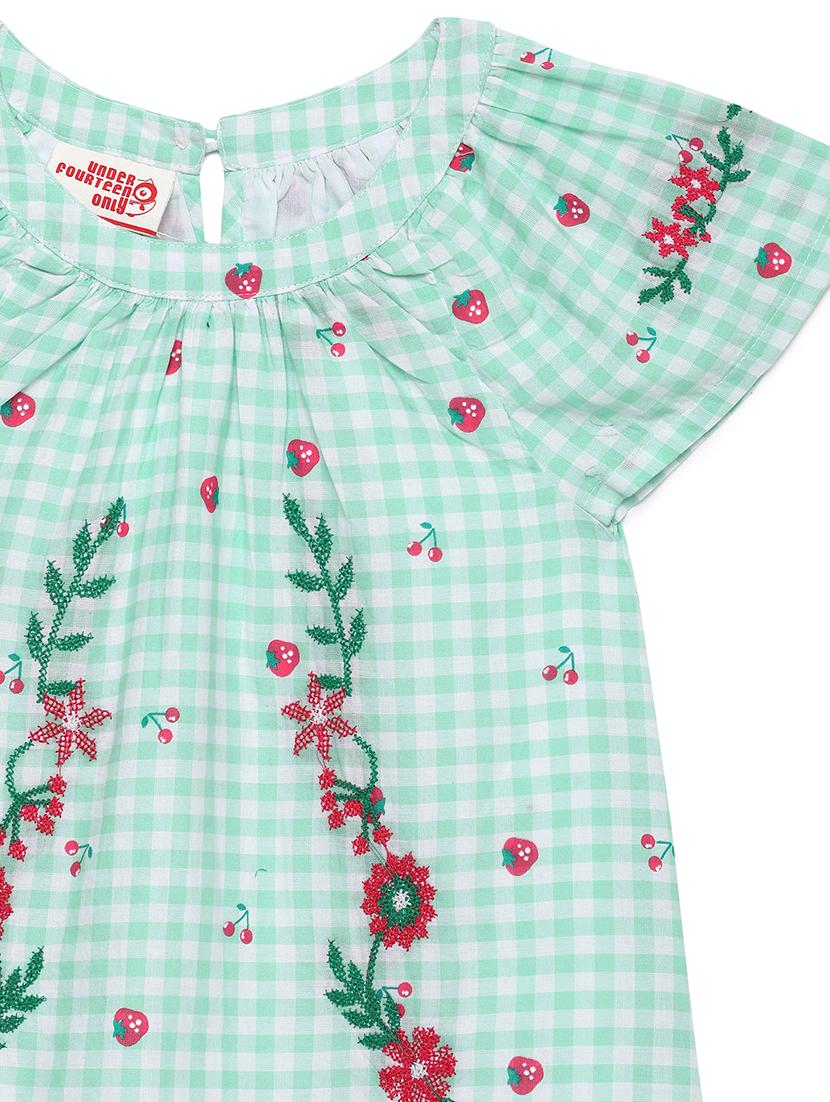 green cotton frock - 21322151 - Standard Image - 2