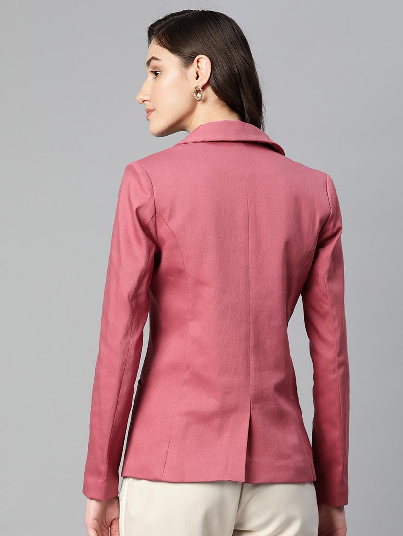 pink solid formal blazer - 21324433 - Standard Image - 2