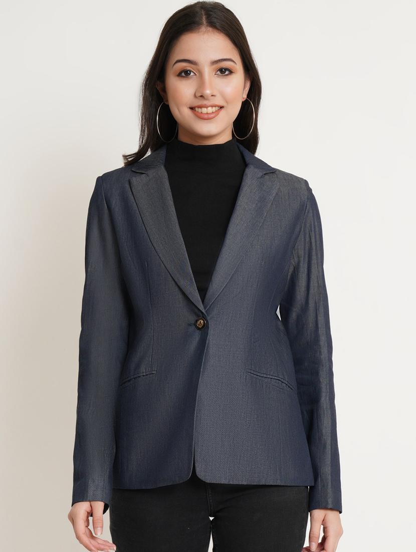 women grey polyester formal blazer - 21324441 - Zoom Image - 0