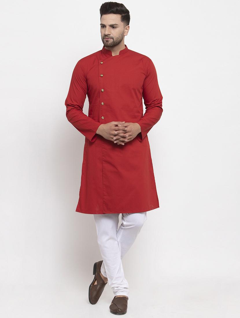 men solids long sleeves kurta - 21324554 - Zoom Image - 0