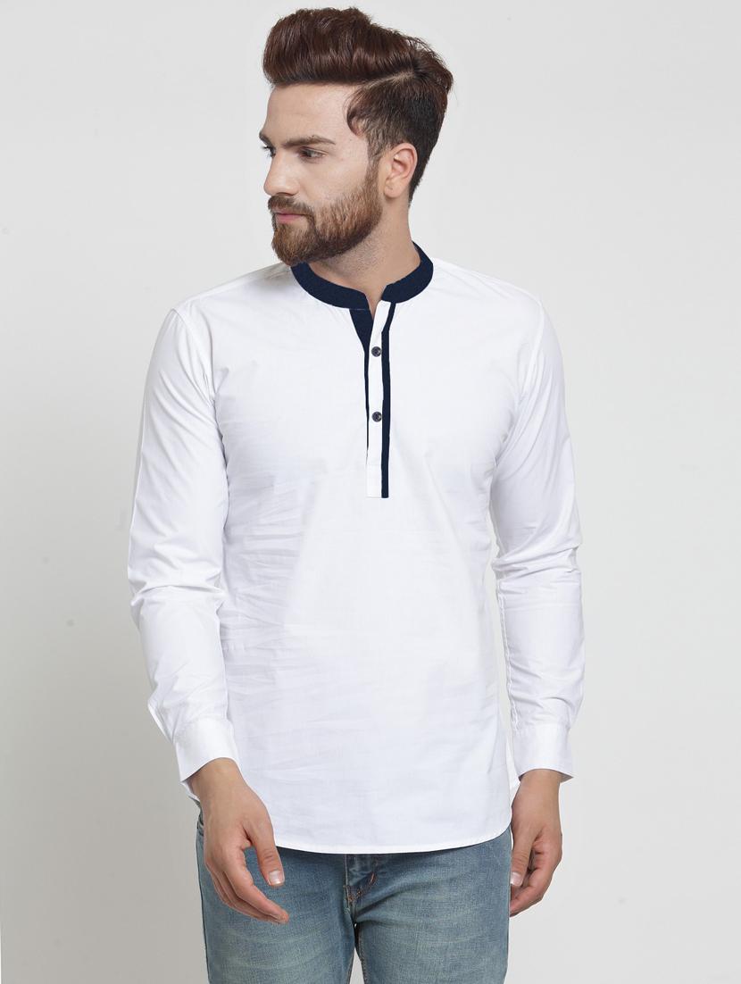 men solids long sleeves kurta - 21324557 - Zoom Image - 0