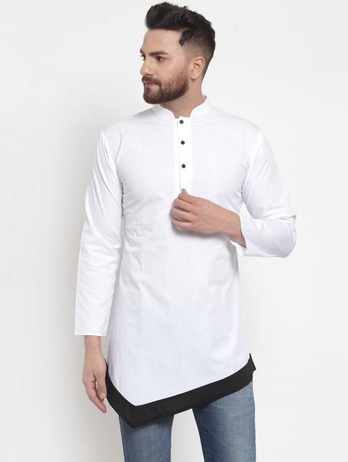 men solids long sleeves kurta - 21324570 -  Standard Image - 0