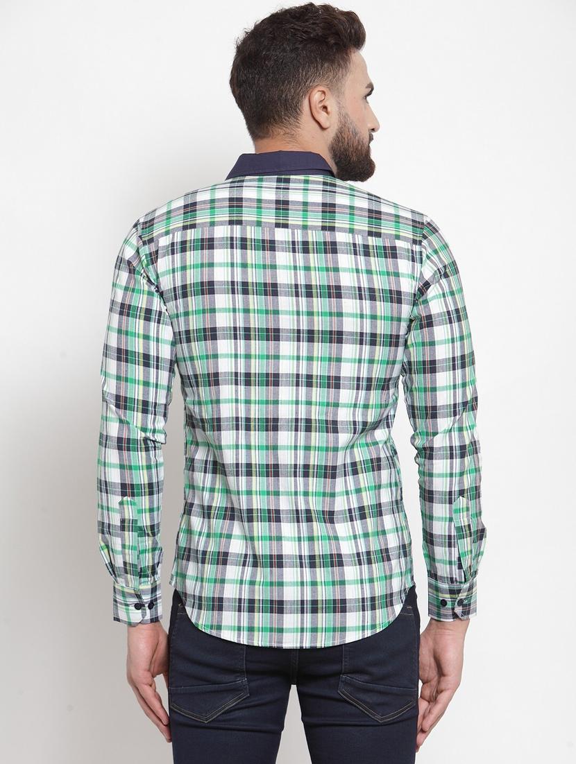 men long sleeved checkered casual shirt - 21324712 - Standard Image - 2
