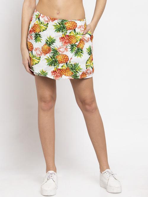 women white viscose wrap skirt - 21324730 - Standard Image - 0