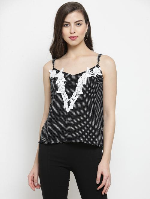 black georgette regular top - 21324783 -  Standard Image - 0