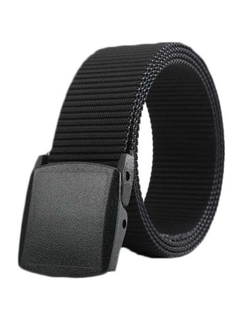 black fabric belt