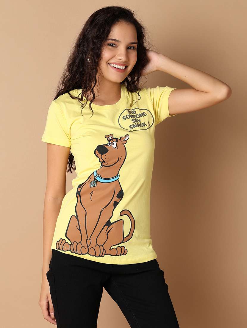 Women Round Neck Printed Regular T-shirt - 21325152 -  Standard Image - 2