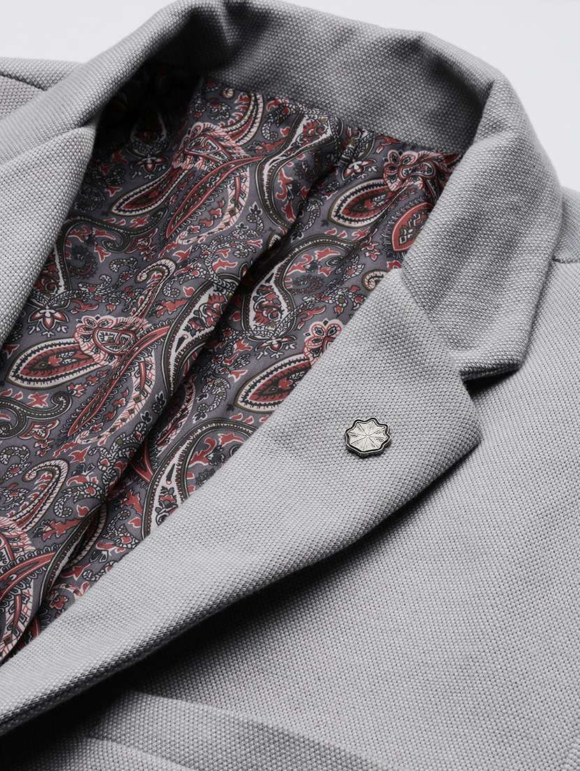 men solid single breasted casual blazer - 21325350 -  Standard Image - 7