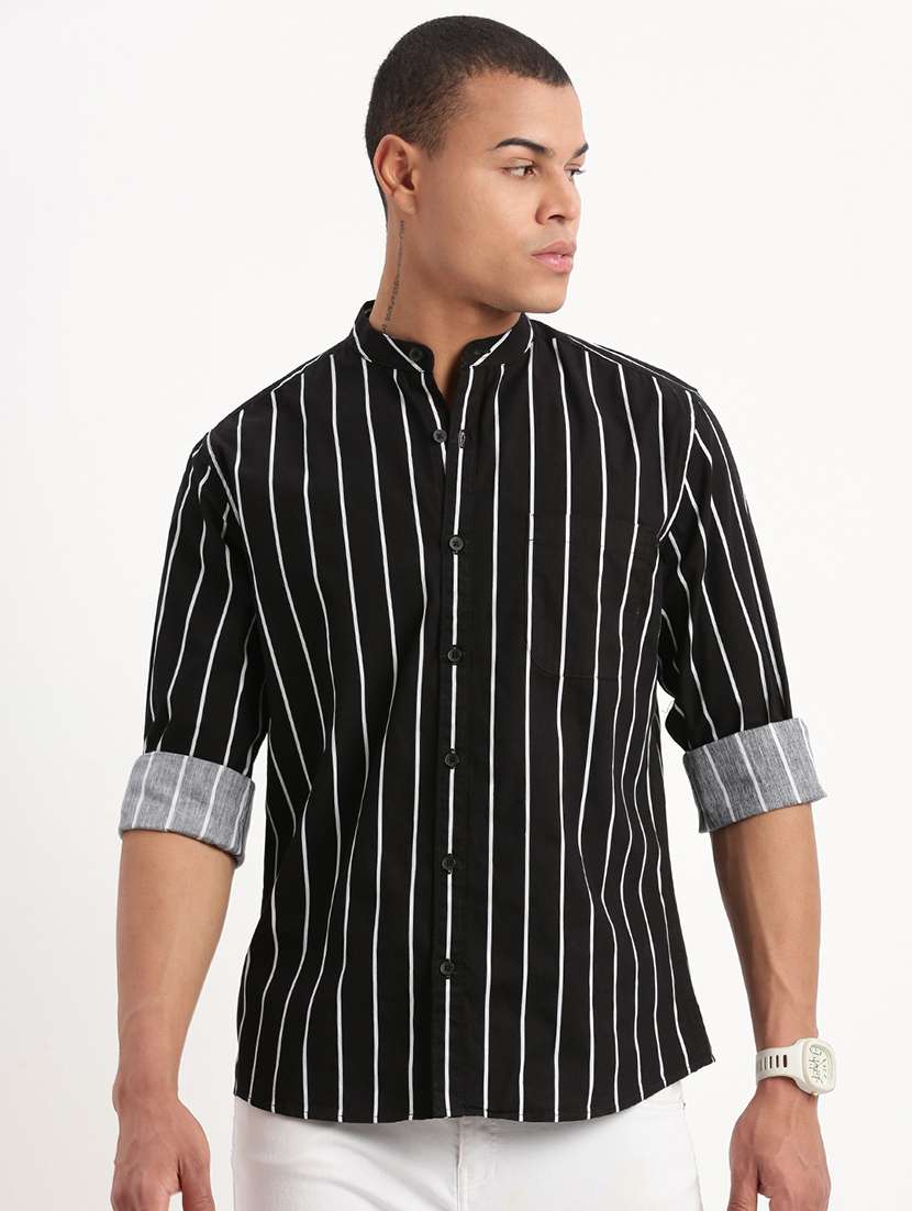 men striped cotton casual shirt - 21325472 - Zoom Image - 0
