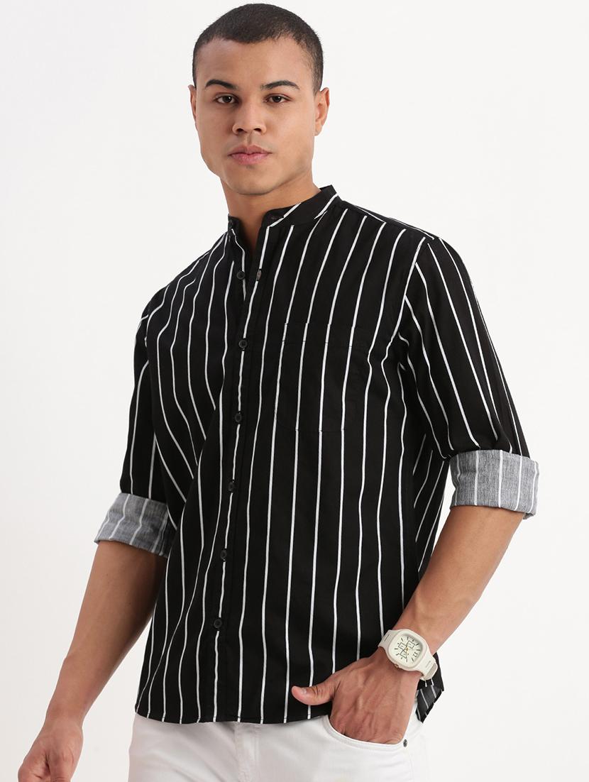 men striped cotton casual shirt - 21325472 - Standard Image - 2
