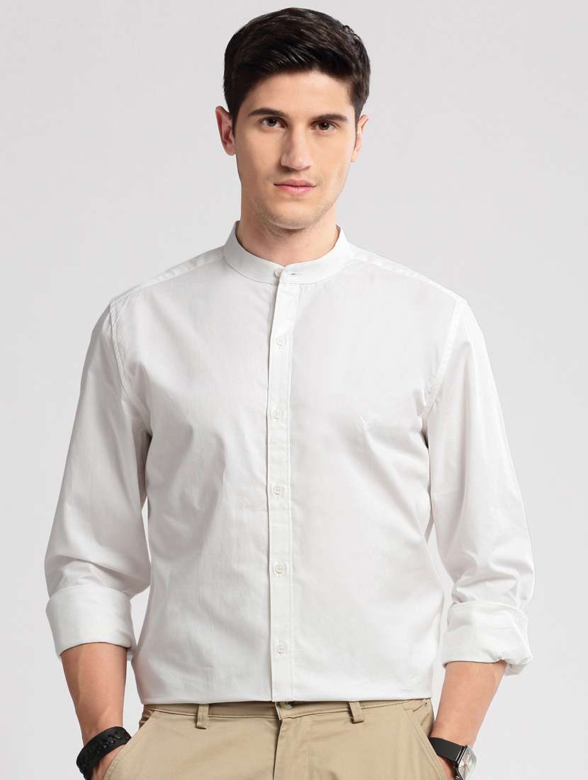 men solid cotton casual shirt