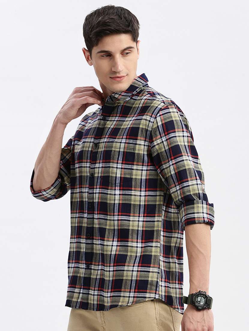 men checkered cotton casual shirt - 21325479 -  Standard Image - 2