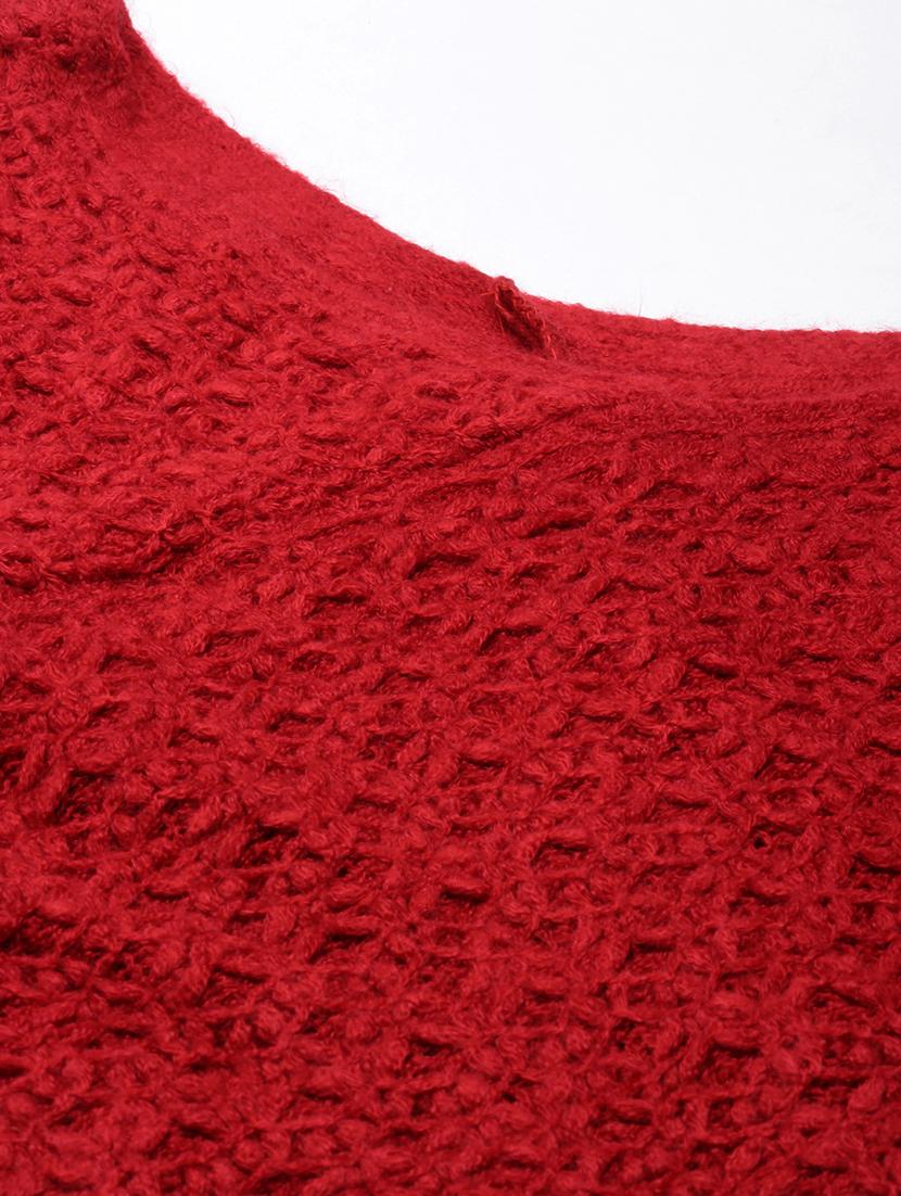 women red acrylic poncho - 21325542 - Standard Image - 7