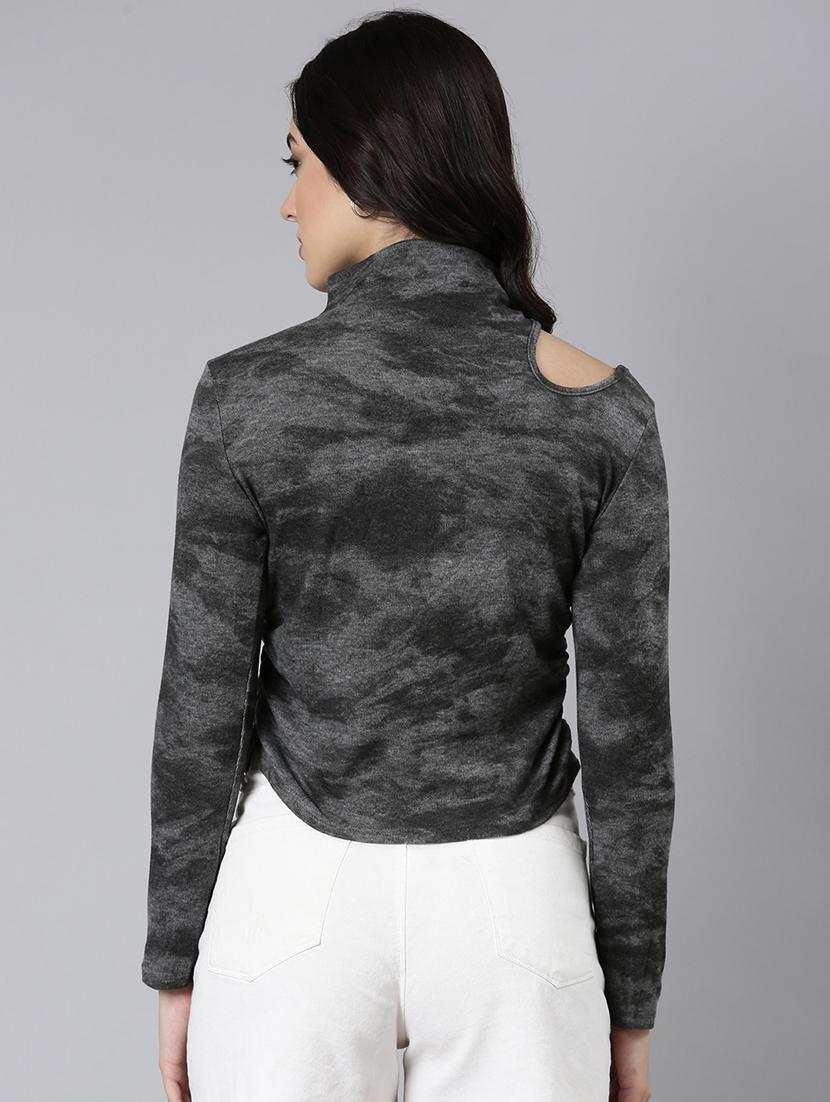 women grey acrylic regular top - 21325601 - Standard Image - 2