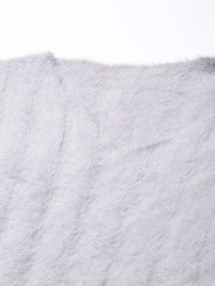 women grey acrylic regular top - 21325603 -  Standard Image - 7