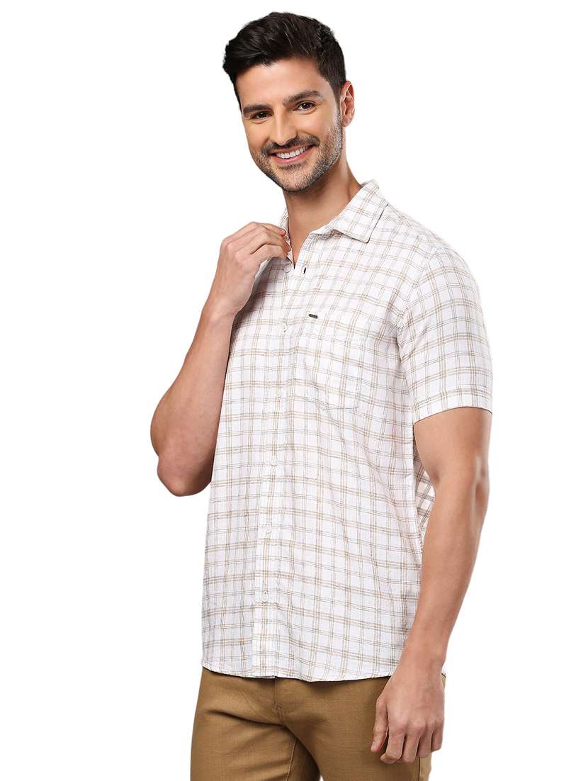 men white cotton casual shirt - 21326785 - Standard Image - 2