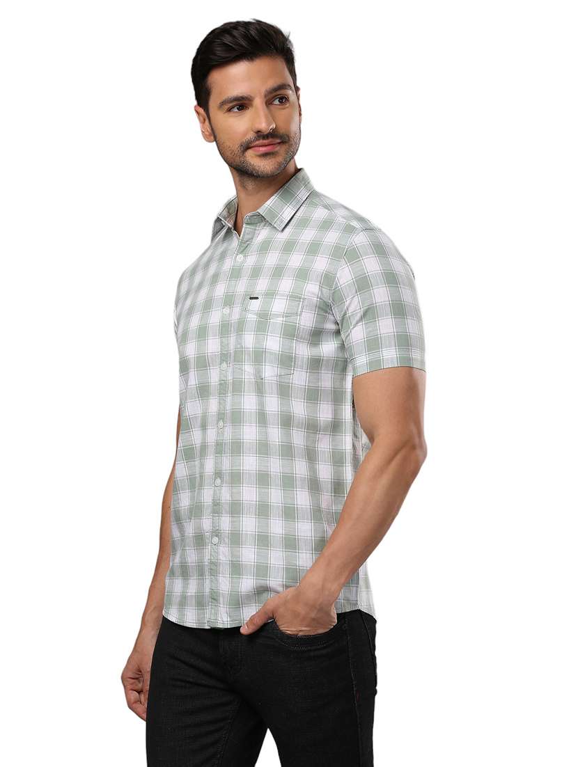men white cotton casual shirt - 21326804 - Standard Image - 2