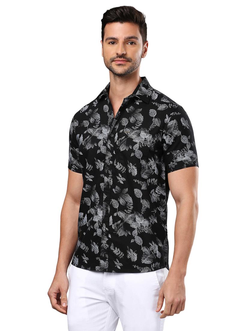 men black cotton casual shirt - 21326810 - Standard Image - 2