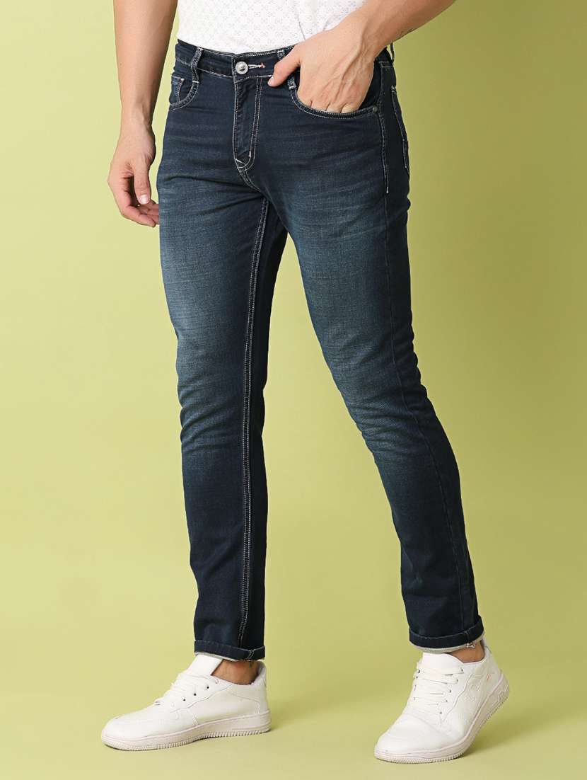 men mid rise plain jeans - 21328616 -  Standard Image - 2