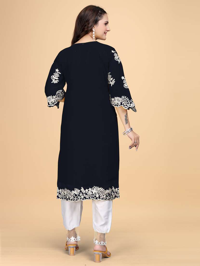 women embroidered kurta pant set - 21328776 -  Standard Image - 2