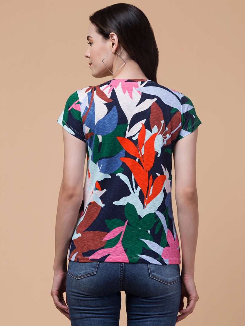 pack of 2 women printed multi colored t-shirt - 21331069 - Standard Image - 2