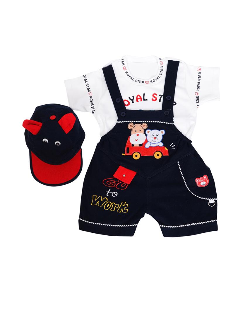 pack of 2 dungaree sets with hat - 21331158 - Standard Image - 2