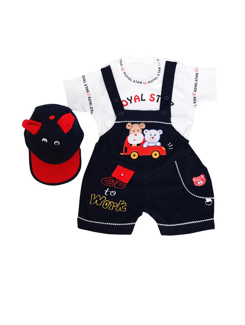 pack of 2 dungaree sets with hat - 21331159 - Standard Image - 2