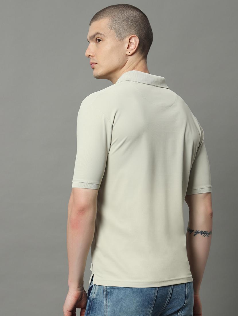 men taped polo neck short sleeves t-shirt - 21331221 - Standard Image - 2