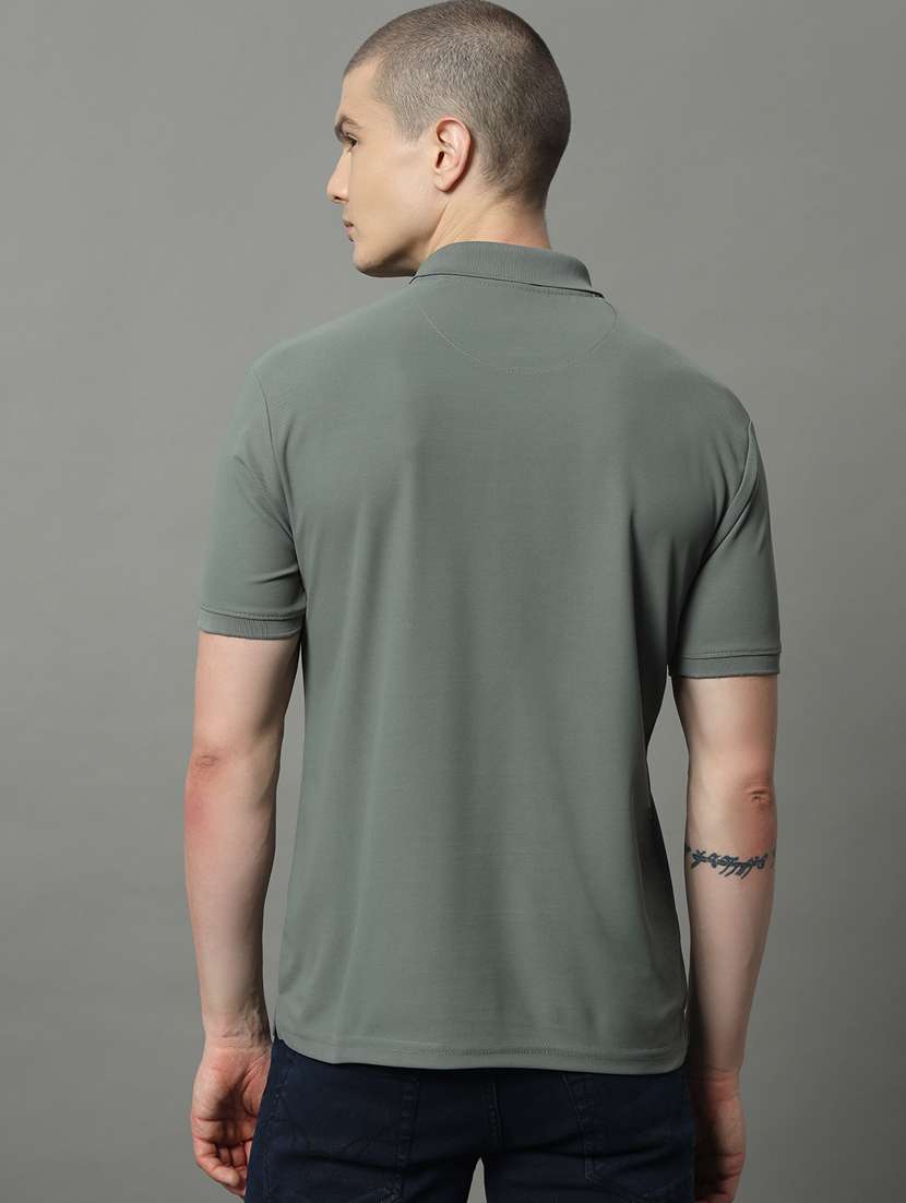 men taped polo neck short sleeves t-shirt - 21331222 -  Standard Image - 2