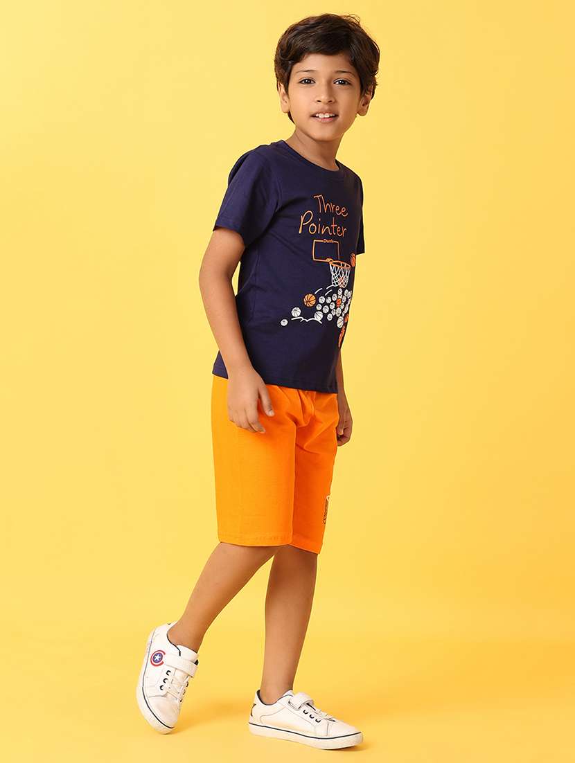 boys printed cotton shorts  twin set - 21331462 -  Standard Image - 2