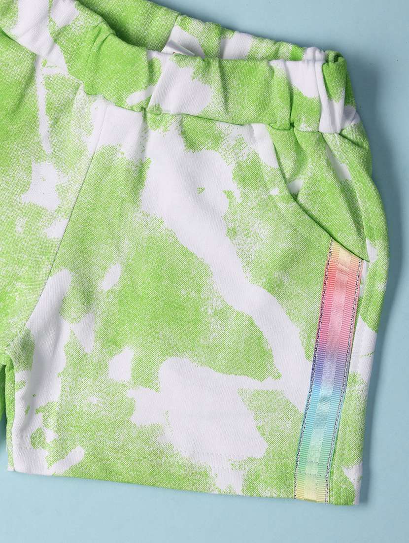 girls round neck printed shorts set - 21331483 -  Standard Image - 2