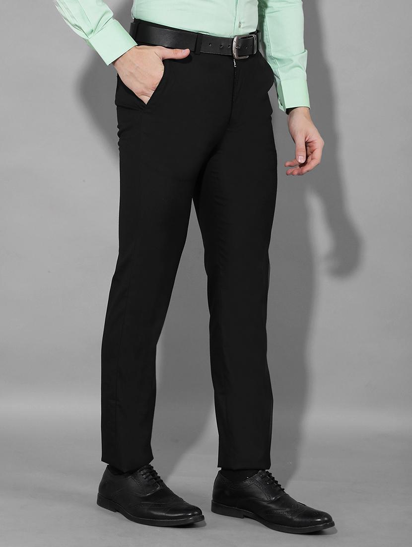 men mid rise solid flat front formal trouser - 21331728 - Standard Image - 2