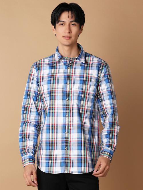 men checkered cotton casual shirt - 21332059 -  Standard Image - 0